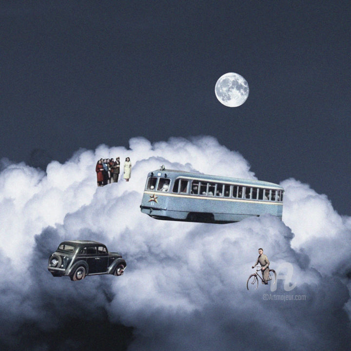 Digitale Kunst mit dem Titel "la lune #2" von Apollloneva (Viktoria S.), Original-Kunstwerk, Fotomontage