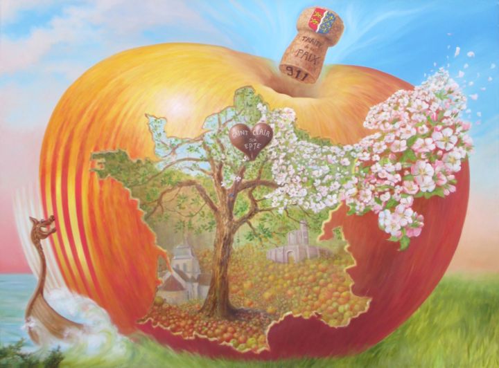 Peinture intitulée "5ième symphonie des…" par Applestrophe, Œuvre d'art originale, Acrylique