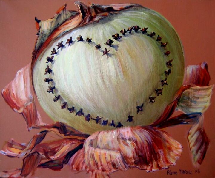 Peinture intitulée "Clous Girofle sur o…" par Applestrophe, Œuvre d'art originale, Acrylique