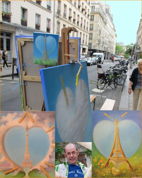 「Paris, peint à bout…」というタイトルの写真撮影 Applestropheによって, オリジナルのアートワーク, 操作する
