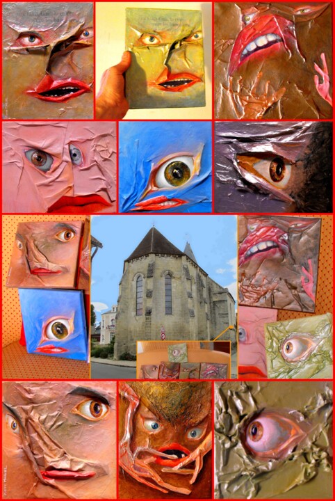 Fotografia intitolato "Église "Saint-Gilda…" da Applestrophe, Opera d'arte originale, Fotografia manipolata