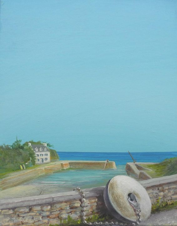 Peinture intitulée "Bouchon évier marée…" par Applestrophe, Œuvre d'art originale, Acrylique