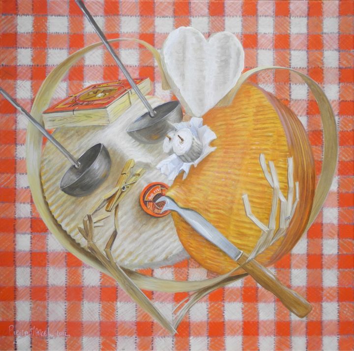 Peinture intitulée "Thème en cœur élect…" par Applestrophe, Œuvre d'art originale, Acrylique