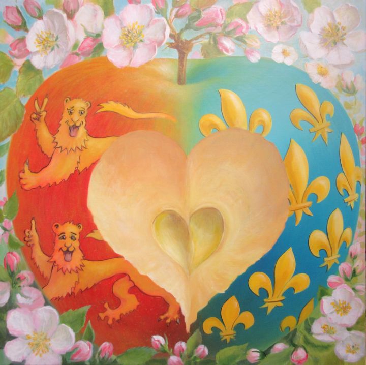 Картина под названием "Blason Création Nor…" - Applestrophe, Подлинное произведение искусства, Акрил