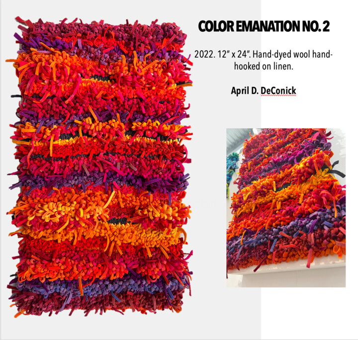 Arte têxtil intitulada "Color Emanation No.…" por aprildeconickart, Obras de arte originais, Tapeçaria
