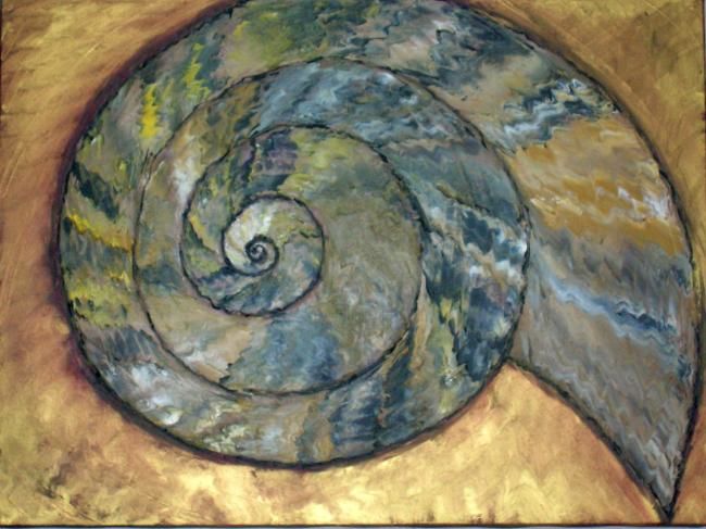 Malerei mit dem Titel "Snail" von Zari, Original-Kunstwerk, Öl