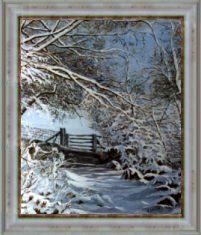 Peinture intitulée "féérie neigeuse" par Emile Wouters, Œuvre d'art originale,