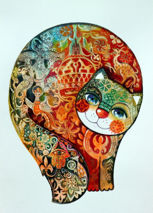 Symbole Chat Peinture Par Oxana Zaika Artmajeur