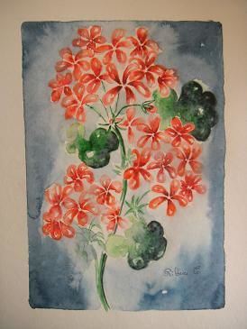 Painting titled "AQUARELLE ORIGINAL…" by Corinne Ribera, Original Artwork, Oil