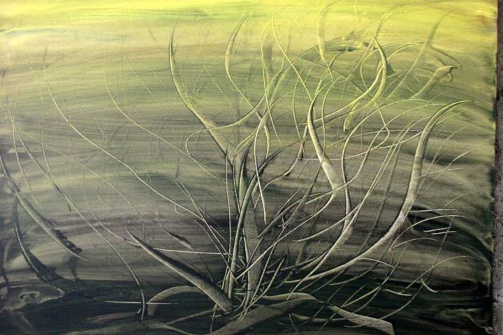 Painting titled "arbre noir" by Georges Muret, Original Artwork