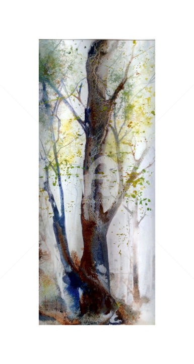 Peinture intitulée "Les arbres serie G 1" par Pascal Pihen, Œuvre d'art originale, Acrylique