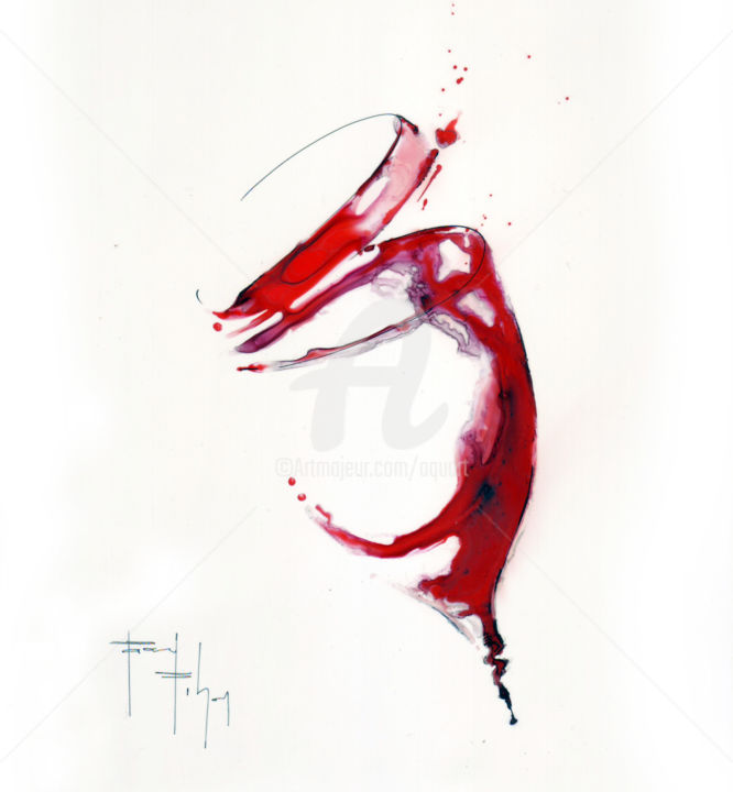 Pittura intitolato "Red'speed 5.jpg" da Pascal Pihen, Opera d'arte originale