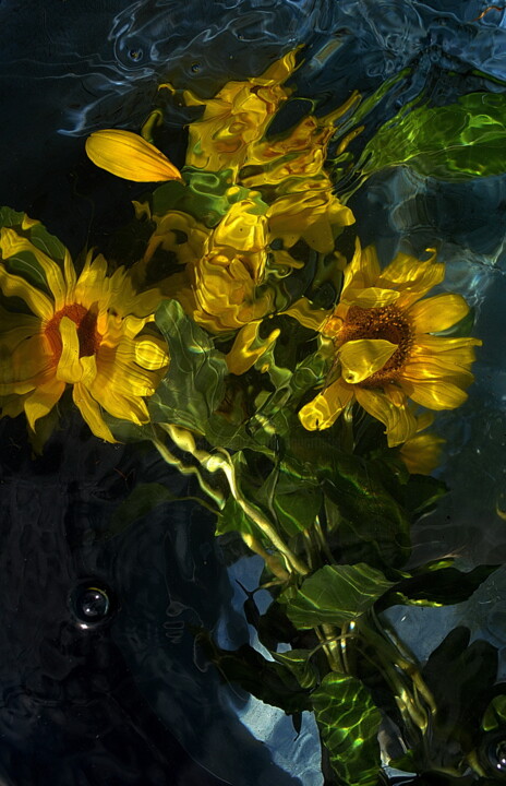 Photography titled "les tournesols" by Aquartistiq, Original Artwork, Digital Photography