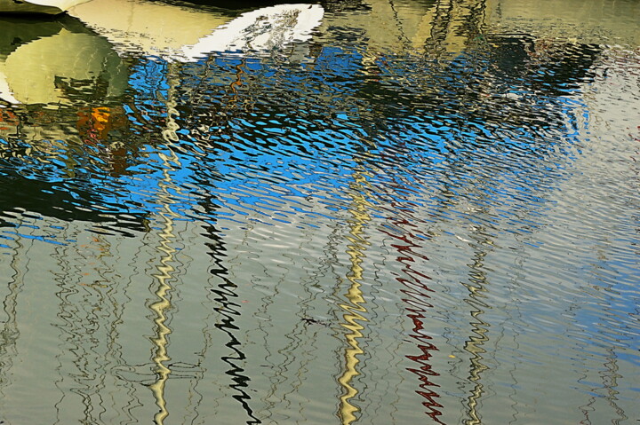 Photography titled "reflets de voiliers" by Aquartistiq, Original Artwork, Digital Photography