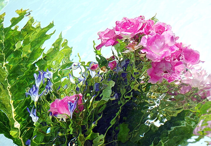 Photography titled "aqua fleurs" by Aquartistiq, Original Artwork, Digital Photography