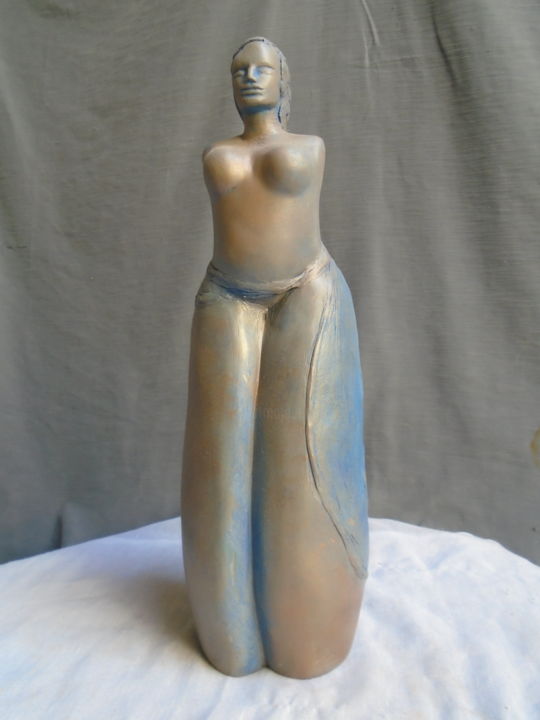 "Femme buste drapée…" başlıklı Heykel Marie Ruiz tarafından, Orijinal sanat, Seramik