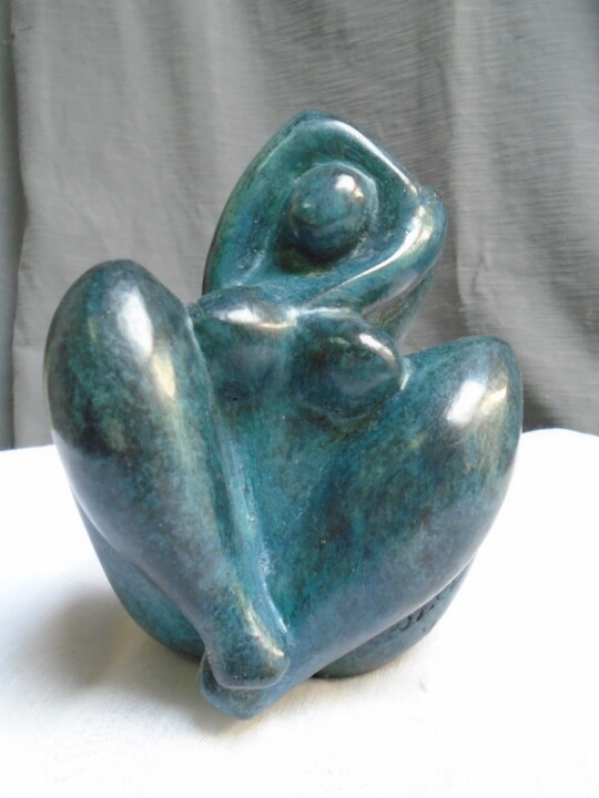 Sculpture titled "Bronze original "Fe…" by Marie Ruiz, Original Artwork, Bronze