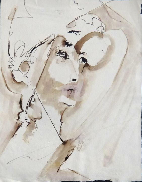 Drawing titled "Lady" by Ara Bohcali, Original Artwork