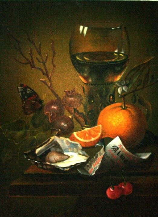 Painting titled "в подражание голлан…" by Arabesque, Original Artwork, Oil