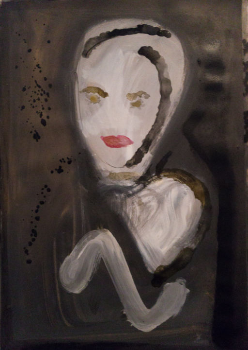 Painting titled "Romy" by Rabusson, Original Artwork, Acrylic