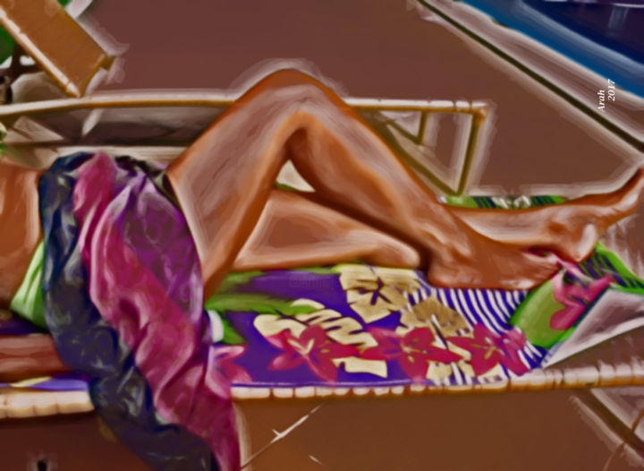 Arts numériques intitulée "na-piscina.jpg" par Arahmandalas, Œuvre d'art originale, Peinture numérique