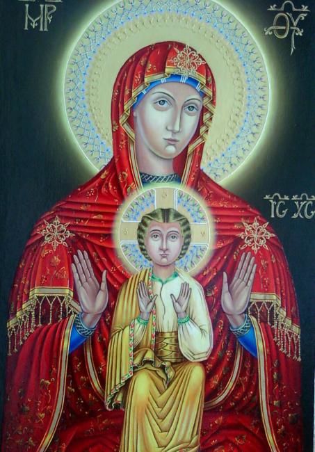 Painting titled "Icon" by Ara Kozinyan, Original Artwork