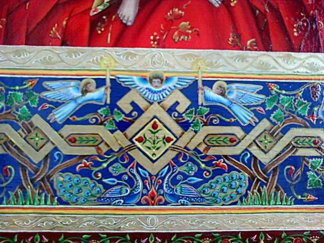 Painting titled "Икона /деталь/" by Ara Kozinyan, Original Artwork