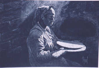 Painting titled "Bread" by Abdel Raouf Abdel Khalek, Original Art,