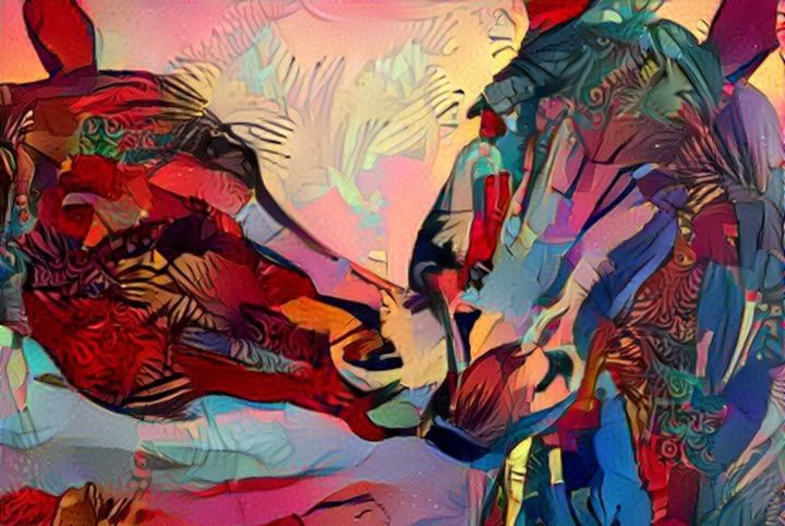 Цифровое искусство под названием "Поцелуйчик" - Татьяна Арап, Подлинное произведение искусства, Цифровая живопись