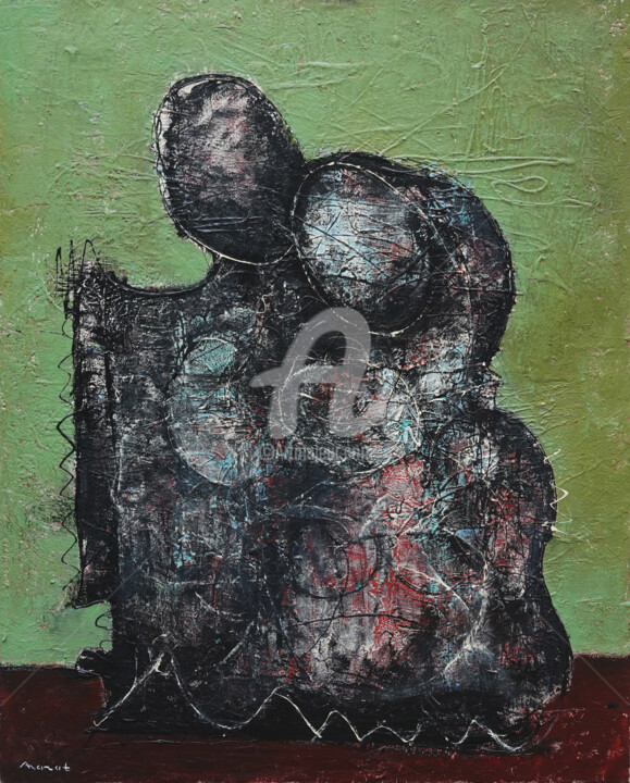 Ζωγραφική με τίτλο "Lovers" από Ararat Aleksanyan, Αυθεντικά έργα τέχνης, Λάδι Τοποθετήθηκε στο Ξύλινο φορείο σκελετό