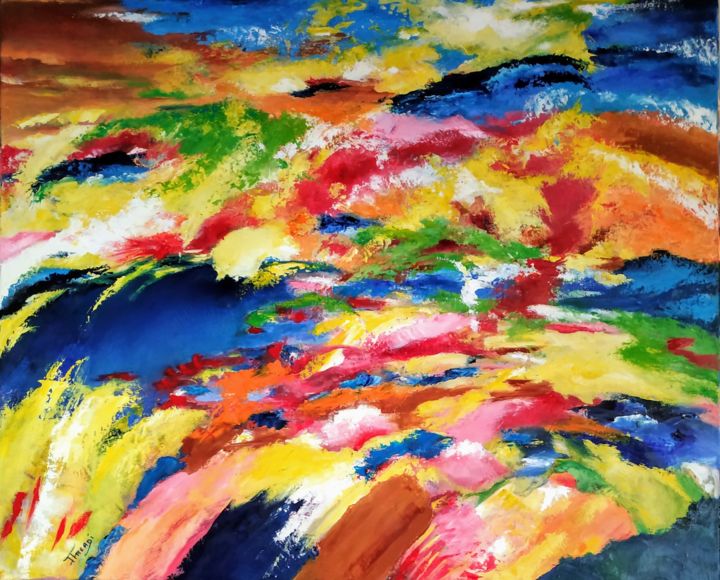 Peinture intitulée "stad-171" par Dominique Arcadipane (ARCADI), Œuvre d'art originale, Huile Monté sur Châssis