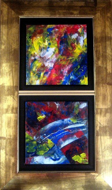 Painting titled "Duo" by Dominique Arcadipane (ARCADI), Original Artwork