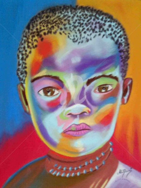Dessin intitulée "Enfant multicolor" par Arc En Ciel De Marie, Œuvre d'art originale, Autre