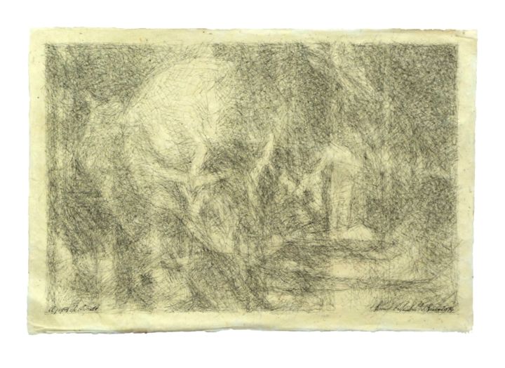 Disegno intitolato ""A propos de Gérica…" da Renaud Archambault De Beaune, Opera d'arte originale, Inchiostro