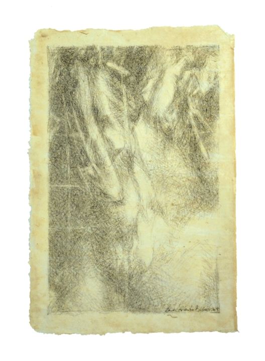 Desenho intitulada ""Ventre"" por Renaud Archambault De Beaune, Obras de arte originais, Tinta