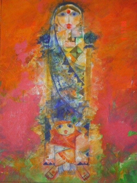 Painting titled "first  step" by Archana Sharma, Original Artwork