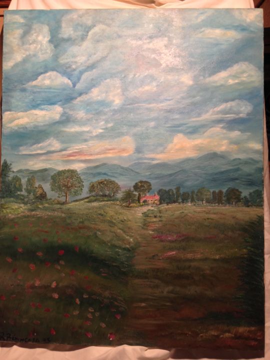 Painting titled "Field of Dreams" by Raffaele Benincasa, Original Artwork, Oil