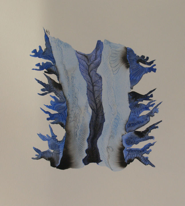 Peinture intitulée "Coupe" par Marie Revel, Œuvre d'art originale, Aquarelle