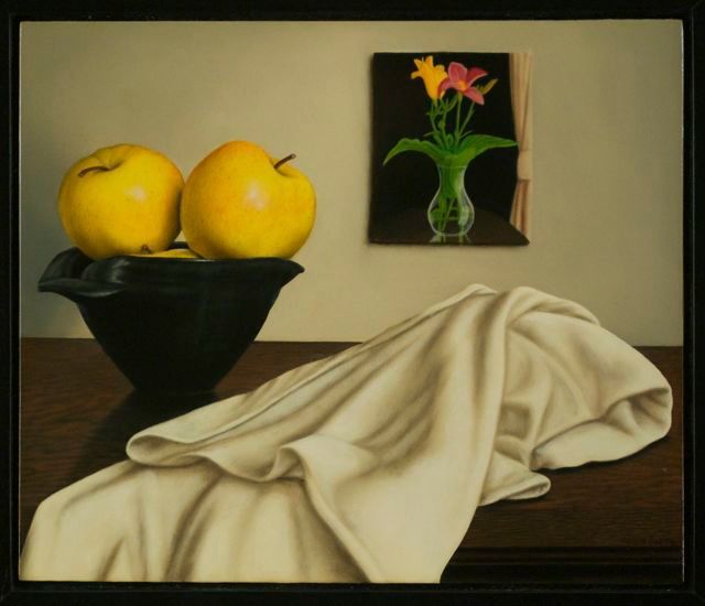 Painting titled "Golden Apples" by Archie Batten, Original Artwork