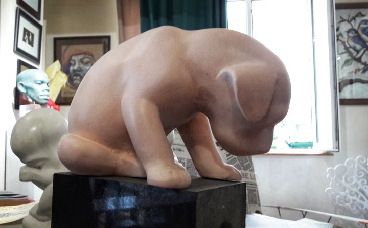 Скульптура под названием "puppy" - Archil Tabagary, Подлинное произведение искусства, Литьё