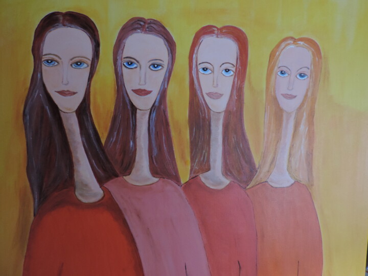 Pintura titulada "miradas-2.jpg" por Domenech, Obra de arte original, Acrílico