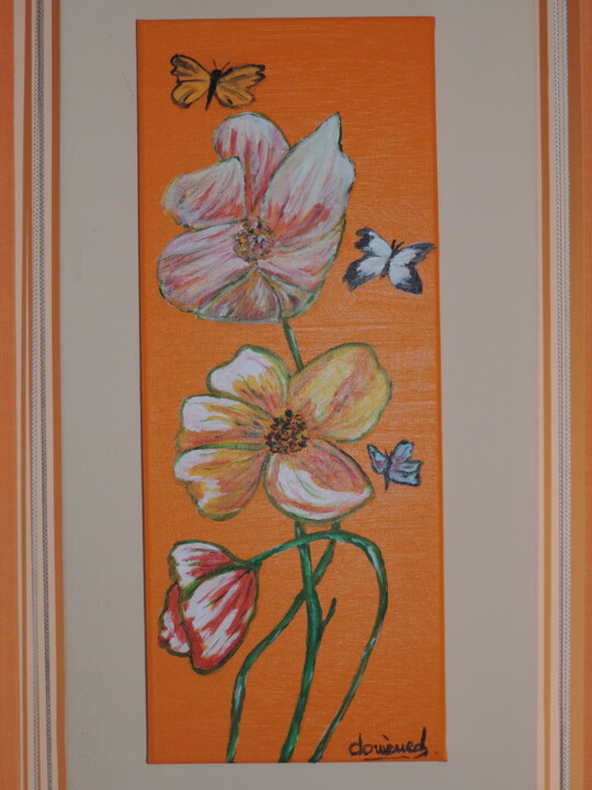 Pintura titulada "flors" por Domenech, Obra de arte original, Acrílico