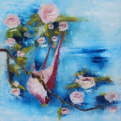 Peinture intitulée "Entre ciel et mer" par ardouindumazet, Œuvre d'art originale, Huile