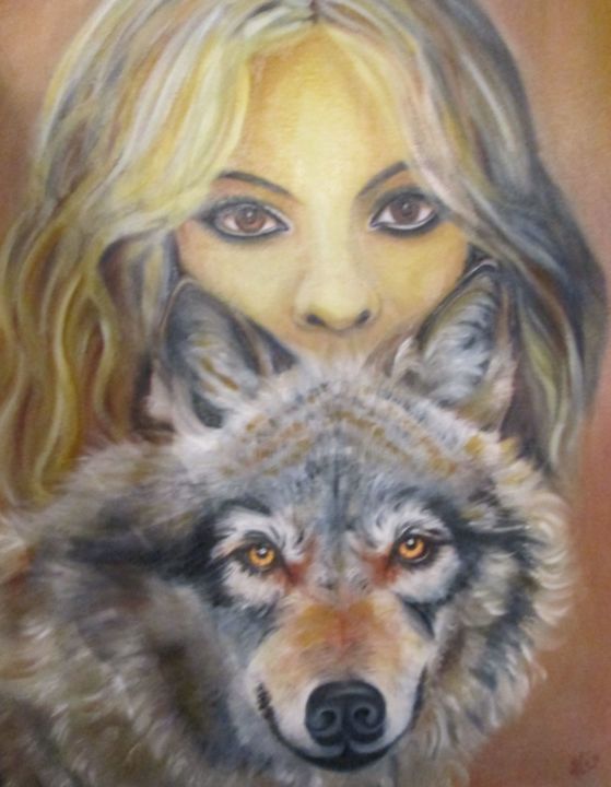 Painting titled "Bodyguard." by Alix, Original Artwork, Oil