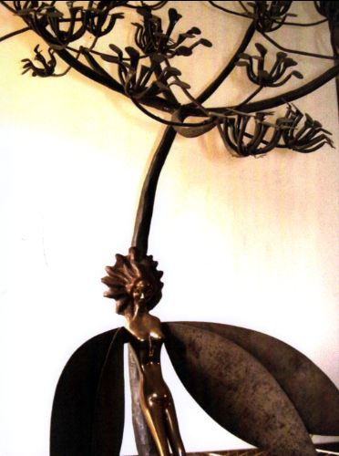 Sculpture intitulée "LA BERCE" par Alix, Œuvre d'art originale, Métaux
