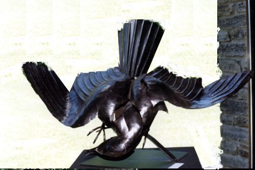 Skulptur mit dem Titel "AIGLE JOHANNITE" von Alix, Original-Kunstwerk, Metalle