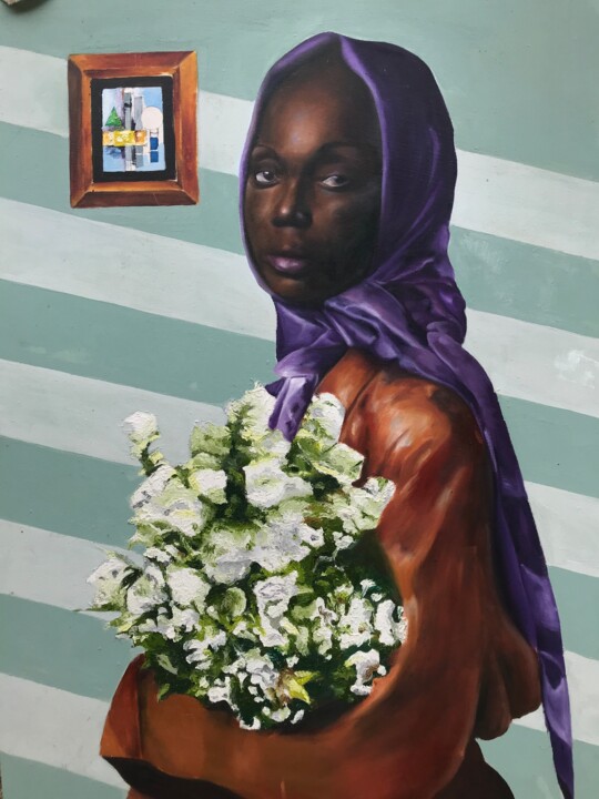 Painting titled "SWEET MEMORIES THAT…" by Oluwaseyi Afeez Aregbede, Original Artwork, Oil