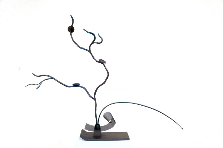 Escultura titulada "Ikebana 1" por Arek.G, Obra de arte original, Metales