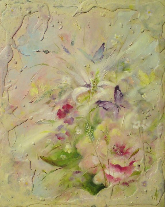 Картина под названием "Утро Эсмеральды" - Ольга Мочалова, Подлинное произведение искусства, Масло