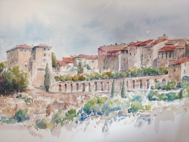 Painting titled "Lauris" by Argane Sopher, Original Artwork, Watercolor